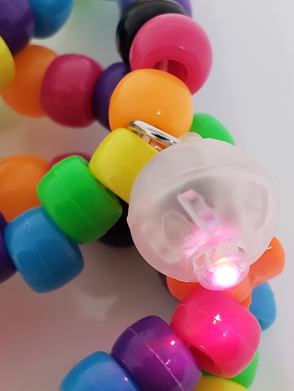 Handmade LED Light Rainbow stackable kandi Bracelets ♡ - Picture 6 of 9